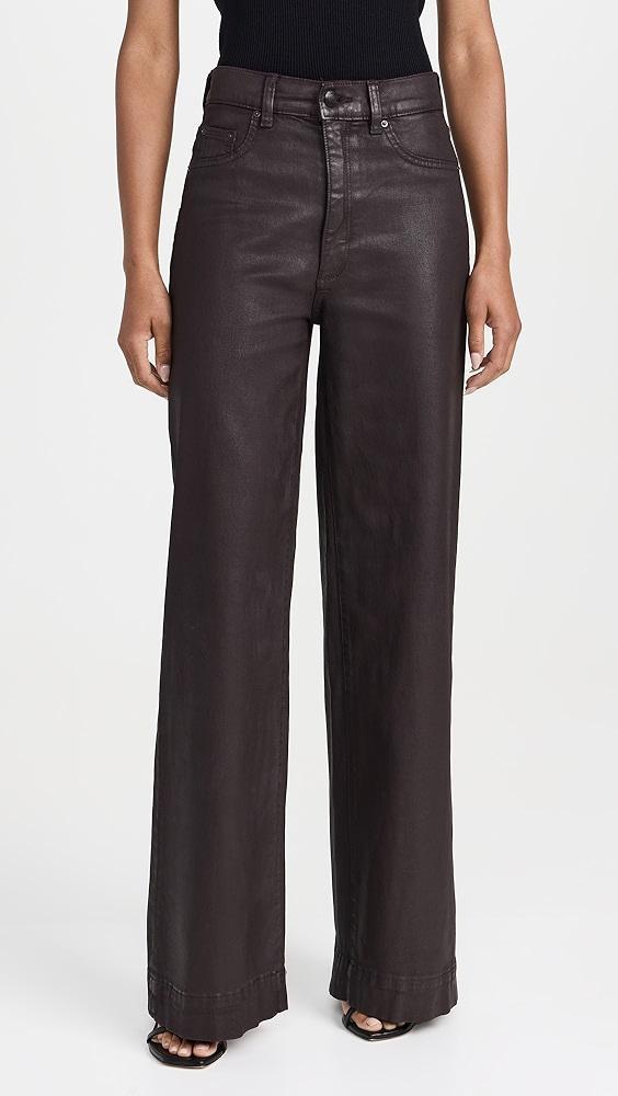 DL1961 Hepburn Wide Leg High Rise Coated Jeans | Shopbop Product Image