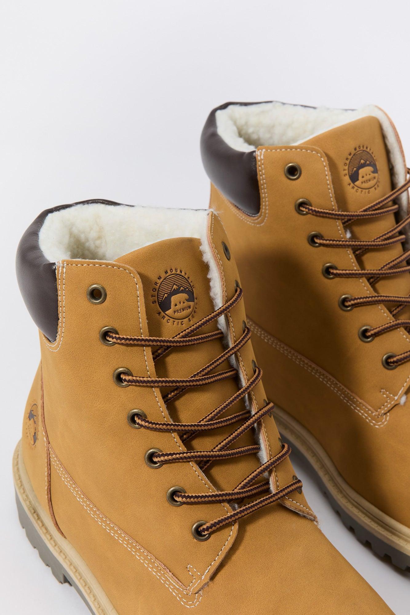 Faux Fur Lined Lace Up Boot Male Product Image