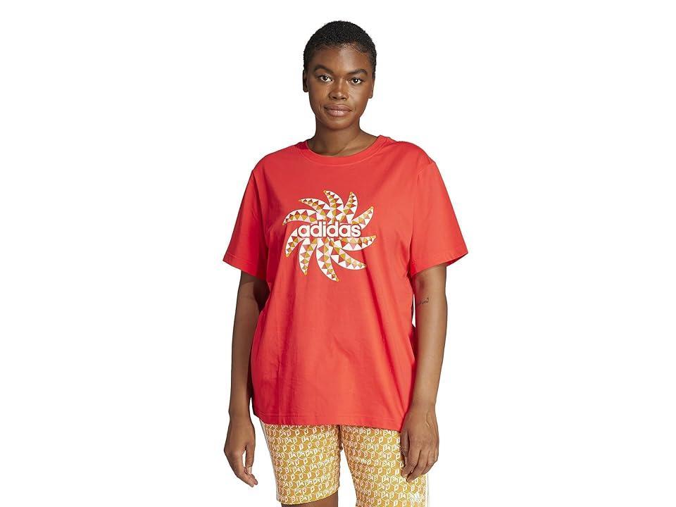 adidas Farm Graphic T-Shirt (Tomato) Women's Clothing Product Image