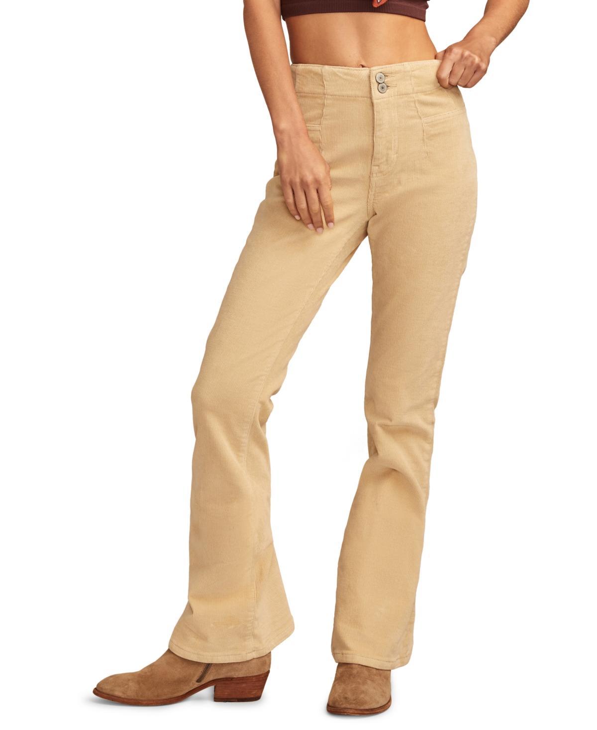 Lucky Brand Womens Stevie High-Rise Corduroy Flare Pants Product Image