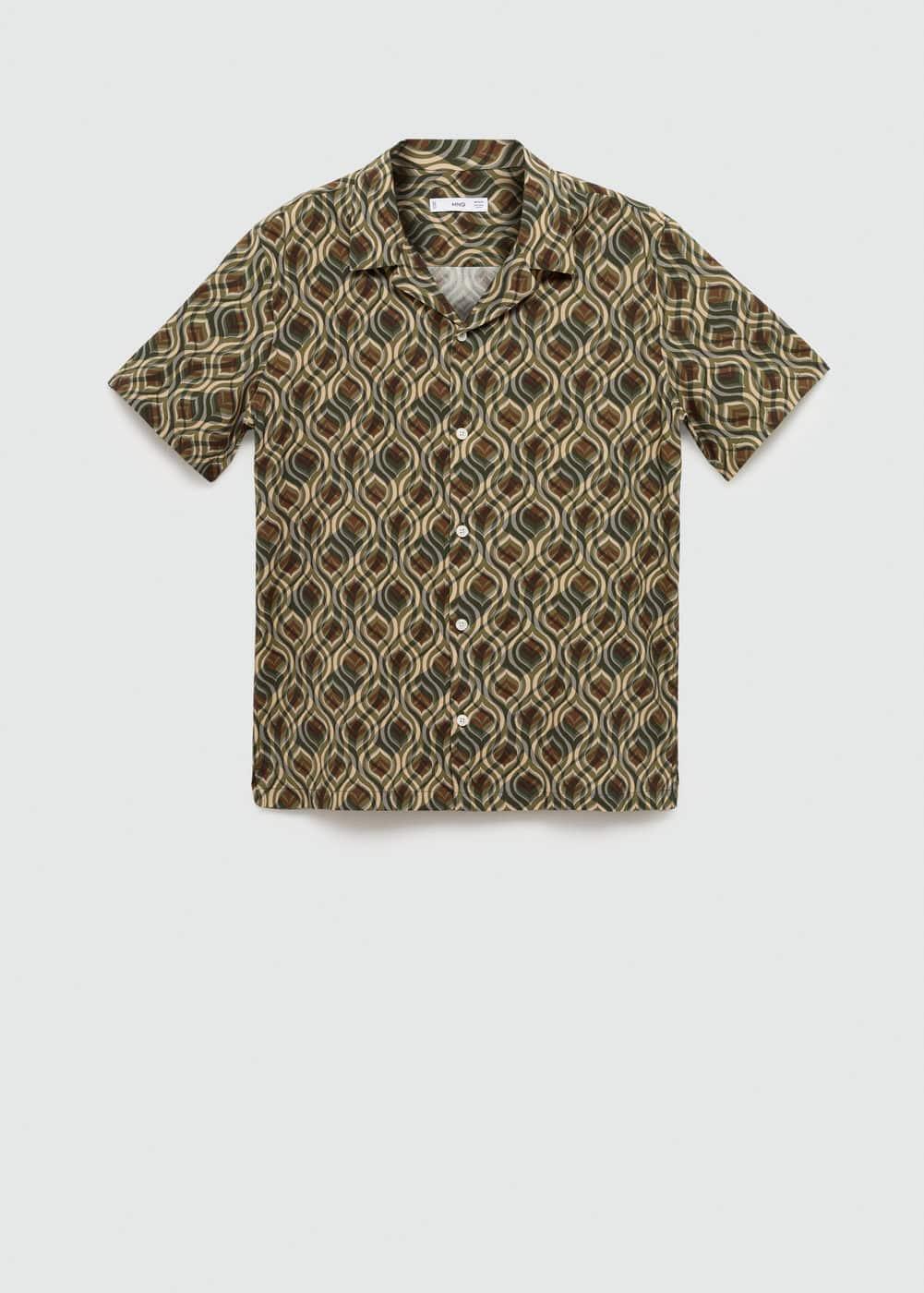 Mango Mens Flowing Regular-Fit Printed Shirt Product Image