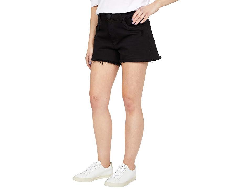 KUT from the Kloth Jane High-Rise Jean Shorts (Black) Women's Shorts Product Image