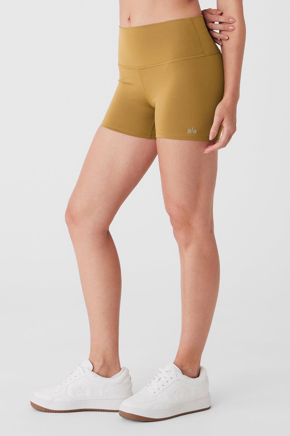 3" High-Waist Airlift Short - Golden Olive Branch Female Product Image