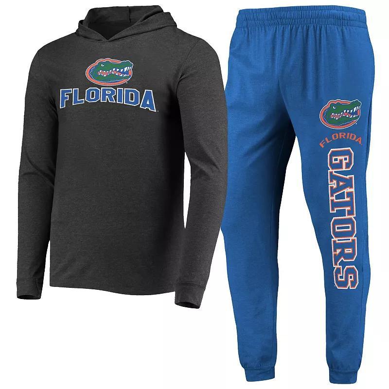 Mens Concepts Sport Royal/Heather Charcoal Florida Gators Meter Long Sleeve Hoodie T-Shirt & Jogger Pajama Set Product Image