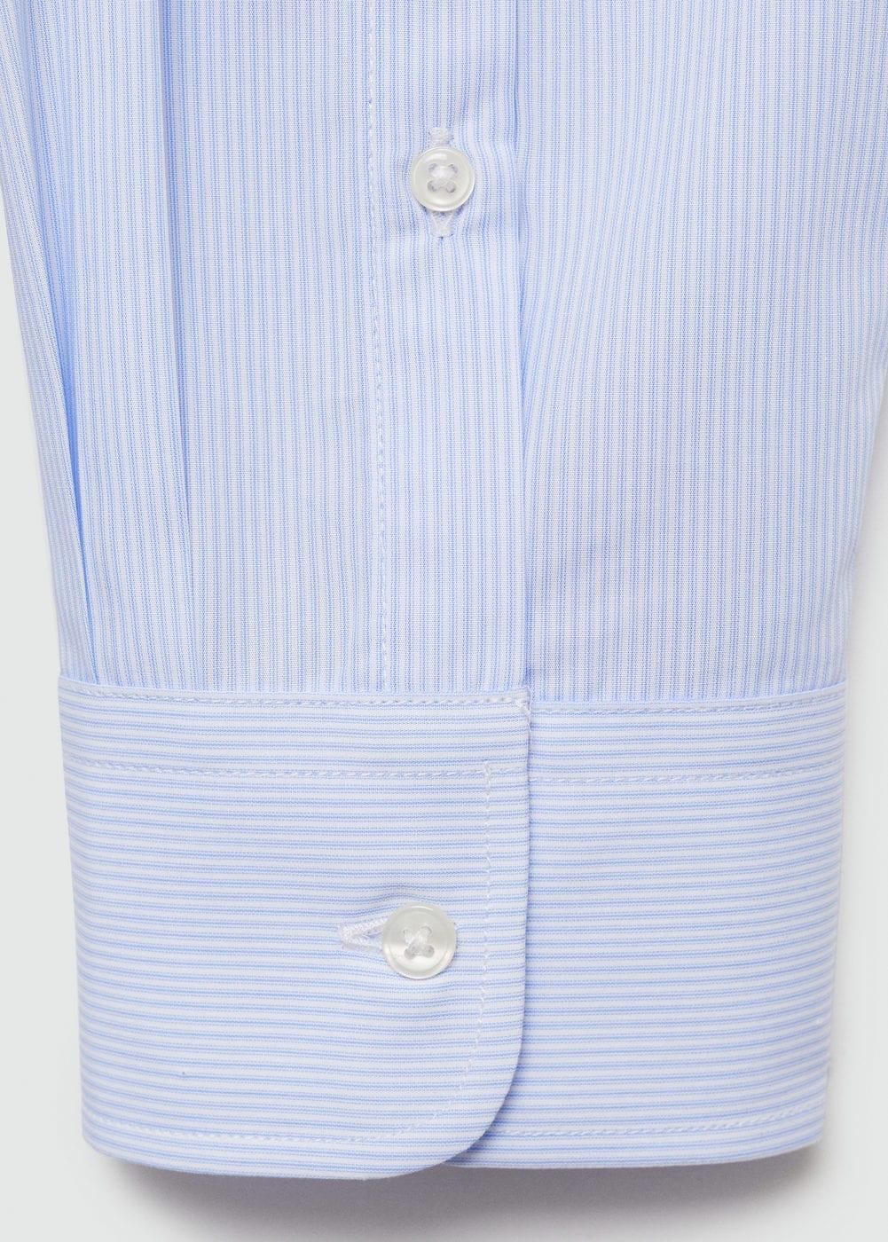 MANGO MAN - Regular-fit striped 100% cotton shirt sky blueMen Product Image