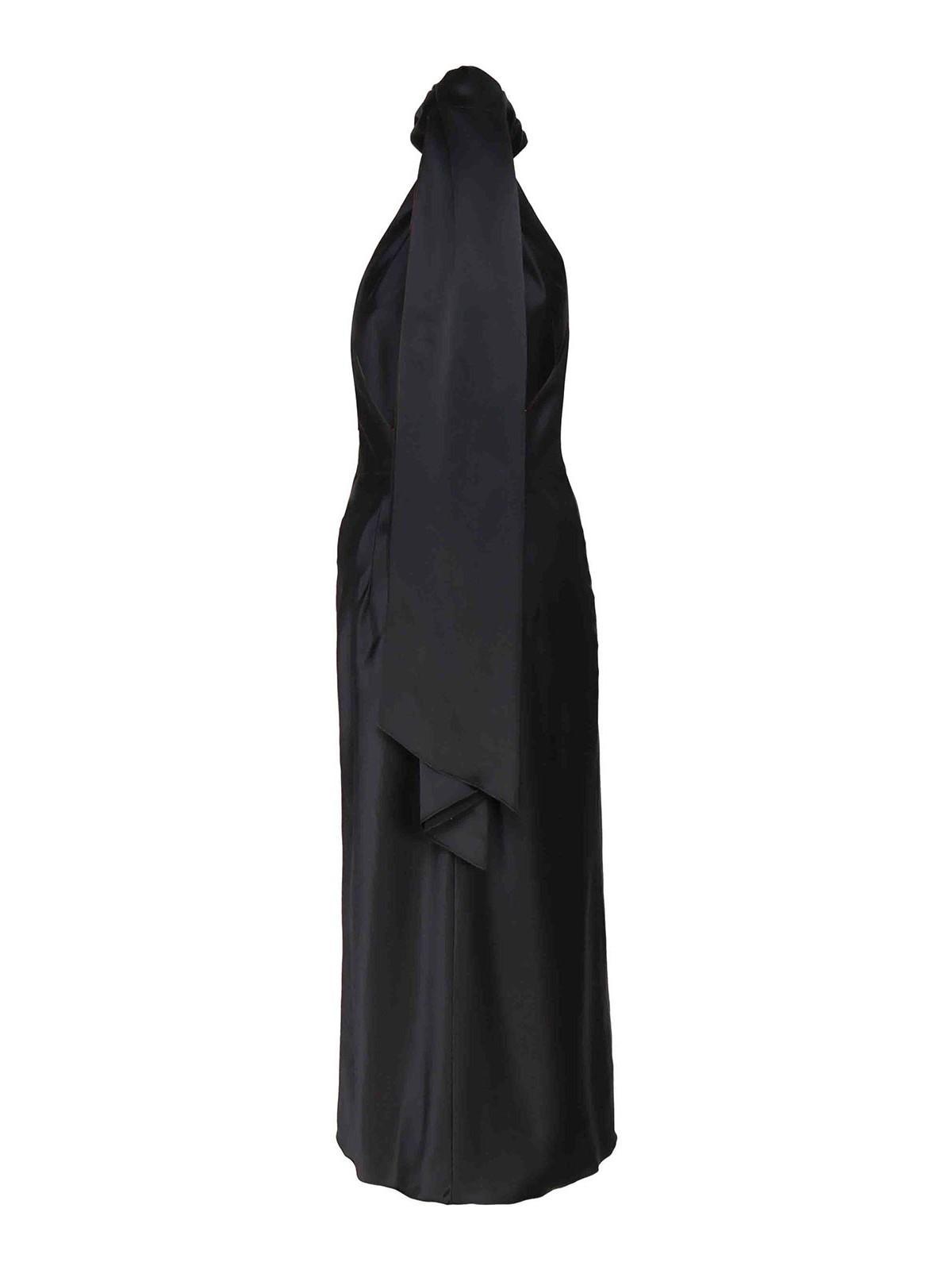 MAX MARA Moli Silk Dress In Negro Product Image