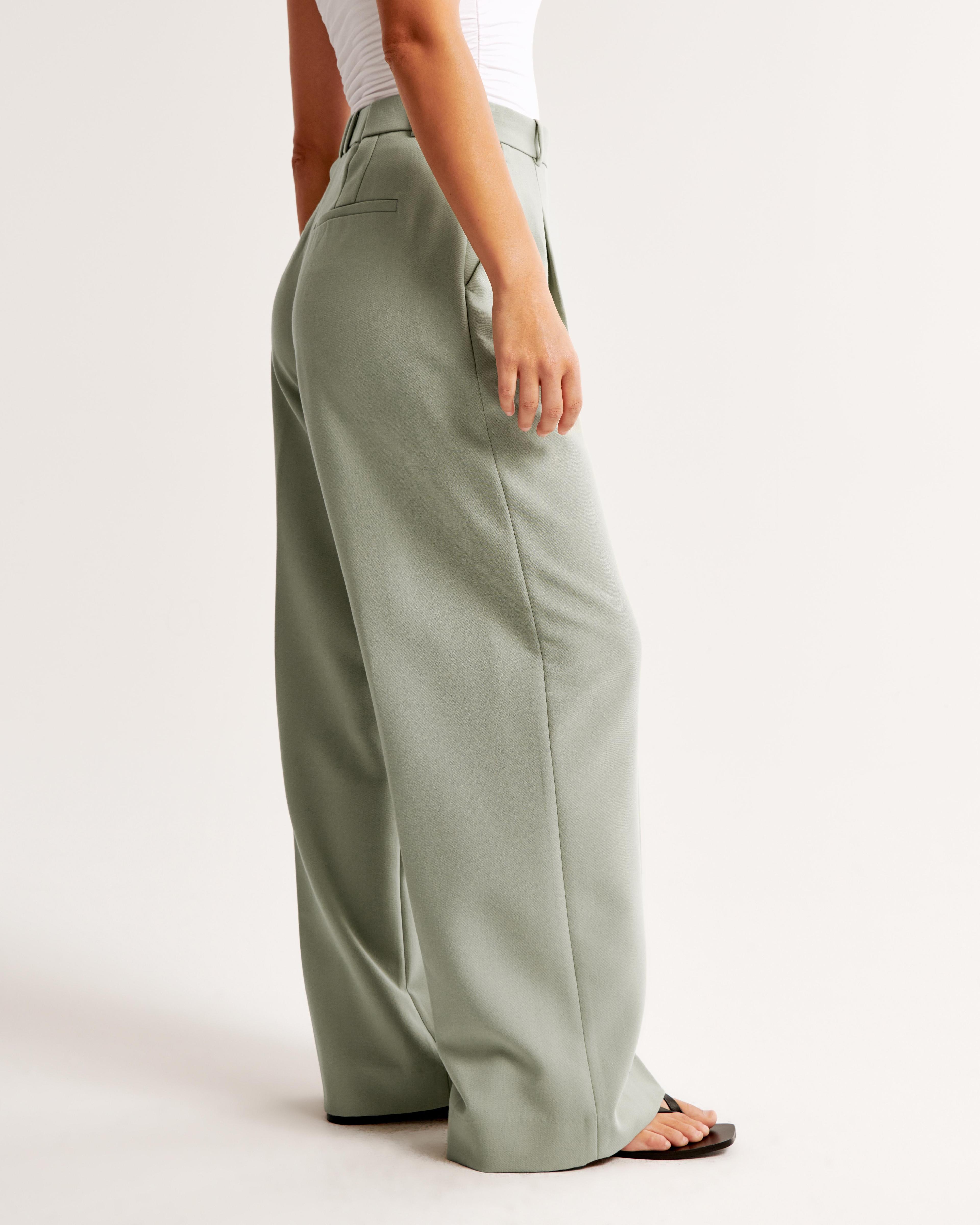 Curve Love A&F Harper Tailored Wide Leg Pant Product Image