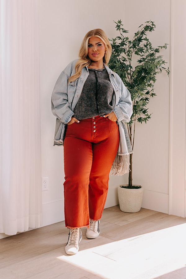 The McKenzie High Waist Jean In Rust Product Image