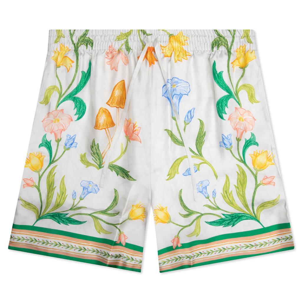 L'Arche Fleurie Silk Twill Shorts - Multi Male Product Image