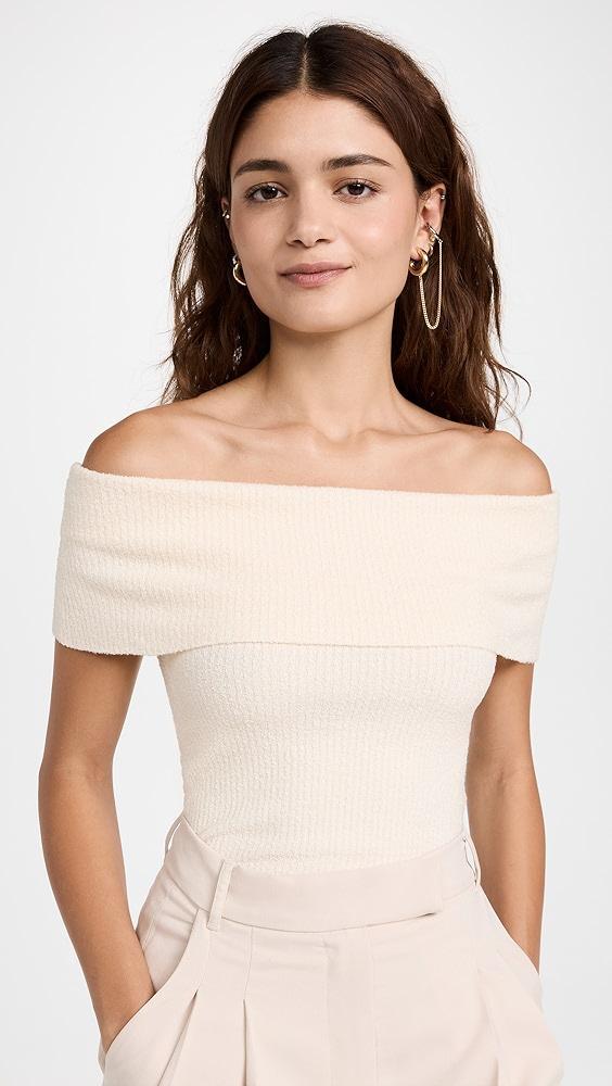 Pixie Market Popcorn Knit Off Shoulder Top | Shopbop Product Image