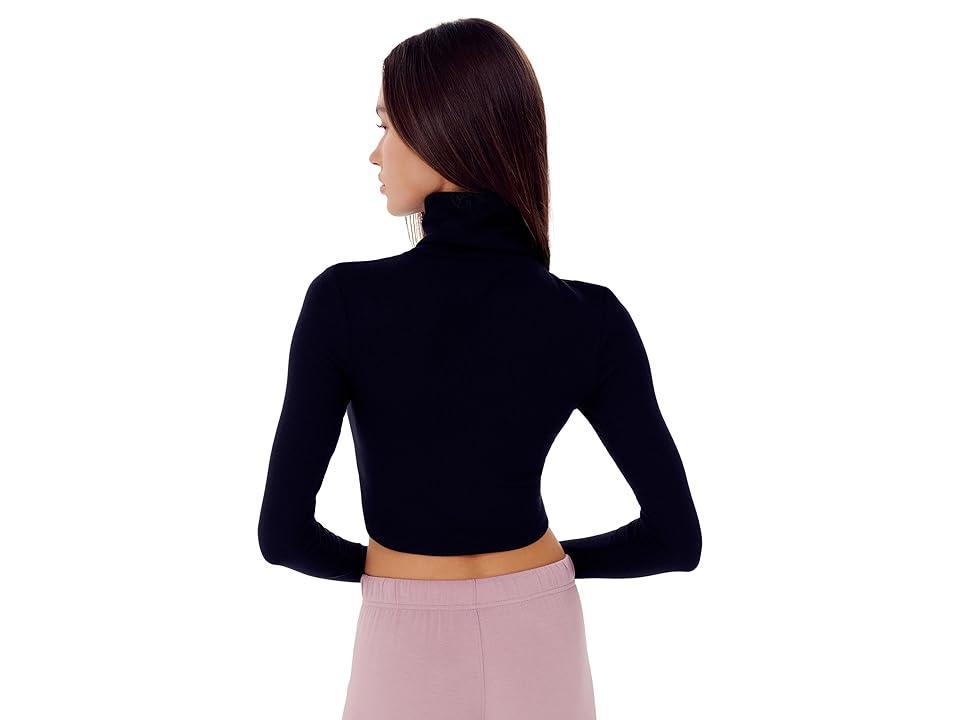 Splits59 Jackson Ribbed Cropped Turtleneck Women's Clothing Product Image