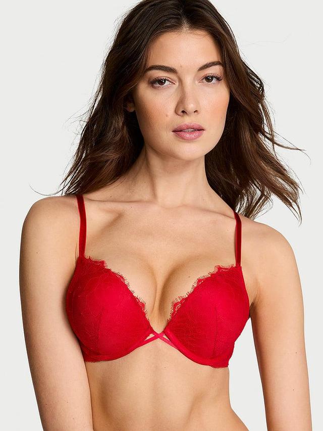 Bombshell Add-2-Cups Rose Lace Push-Up Bra Product Image