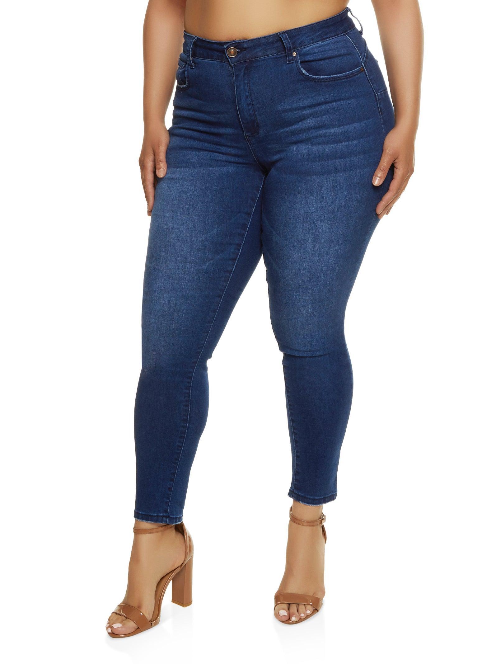 Womens Plus Size WAX High Waist Push Up Skinny Jeans Product Image