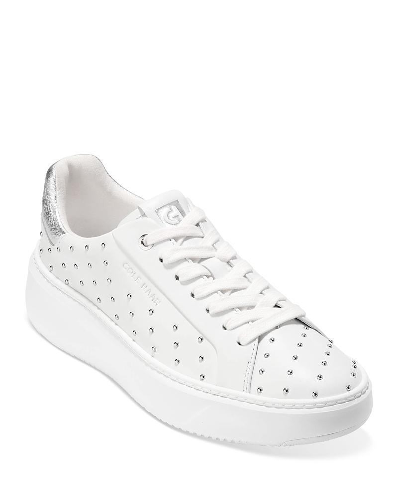 Cole Haan Womens Topspin Lace-Up Leather Platform Sneakers Product Image