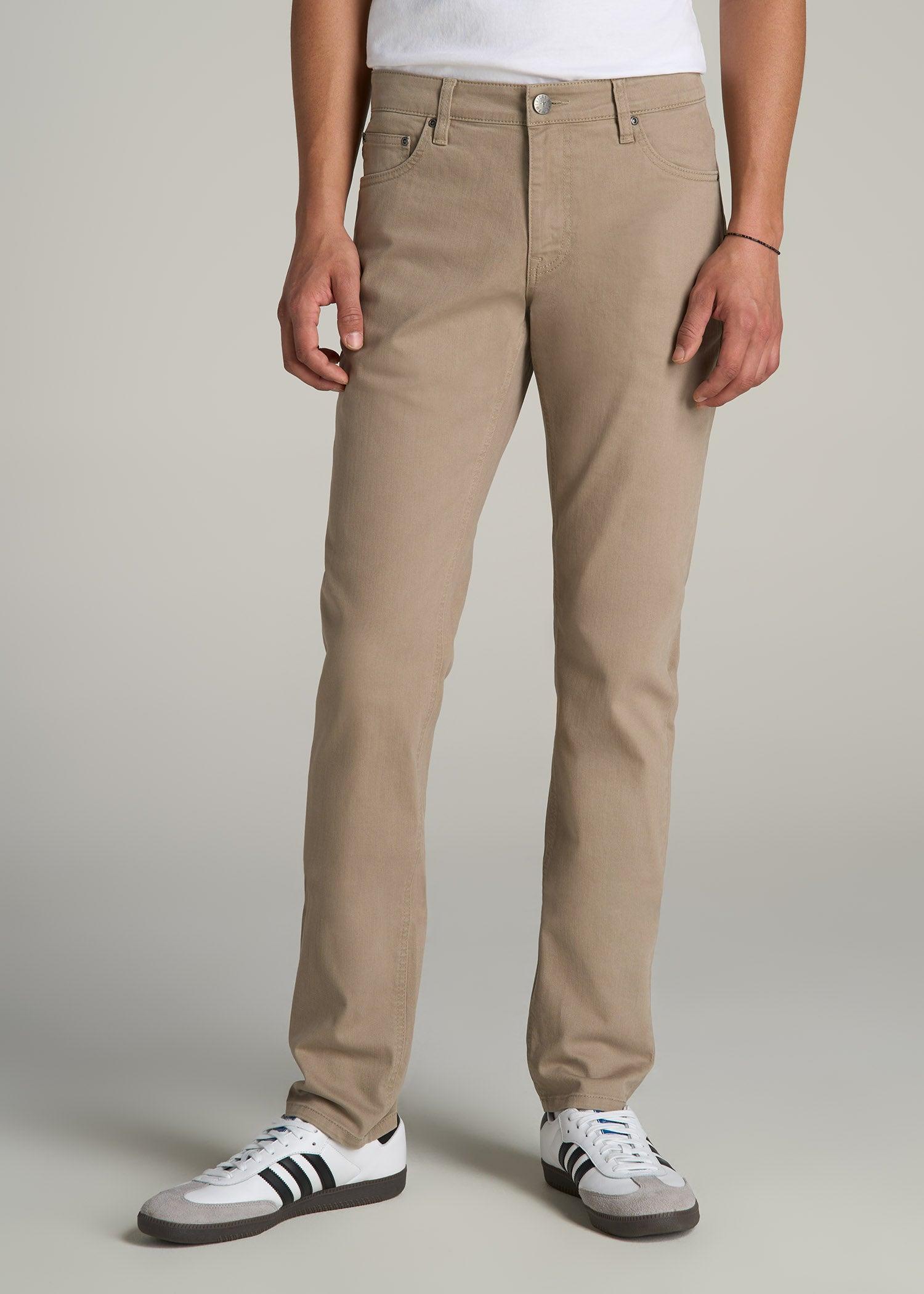 Carman Tapered Fit Colored Jeans for Tall Men in Clay Wash Product Image