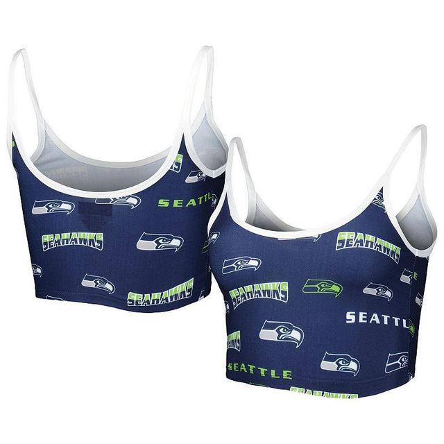 Womens Concepts Sport College Navy Seattle Seahawks Breakthrough Allover Knit Lounge Bralette Product Image