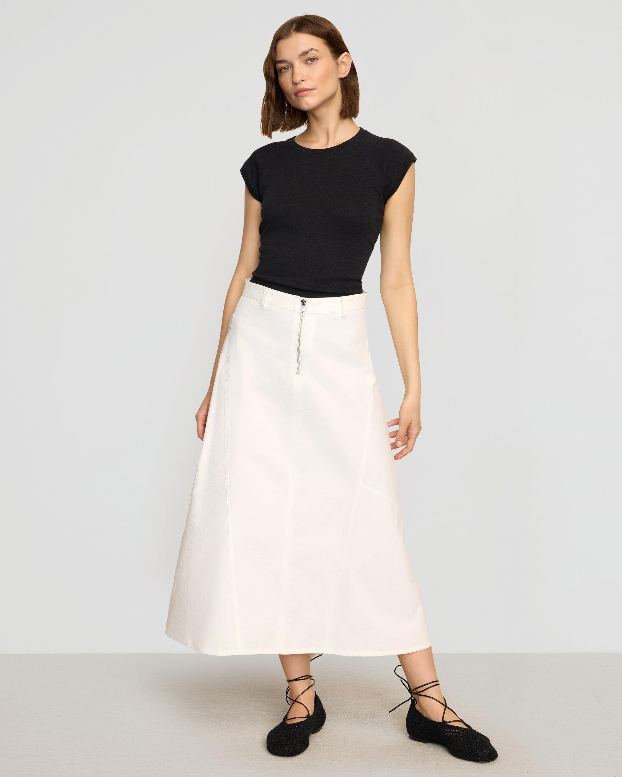 Nava Cotton Twill Flared Skirt Product Image