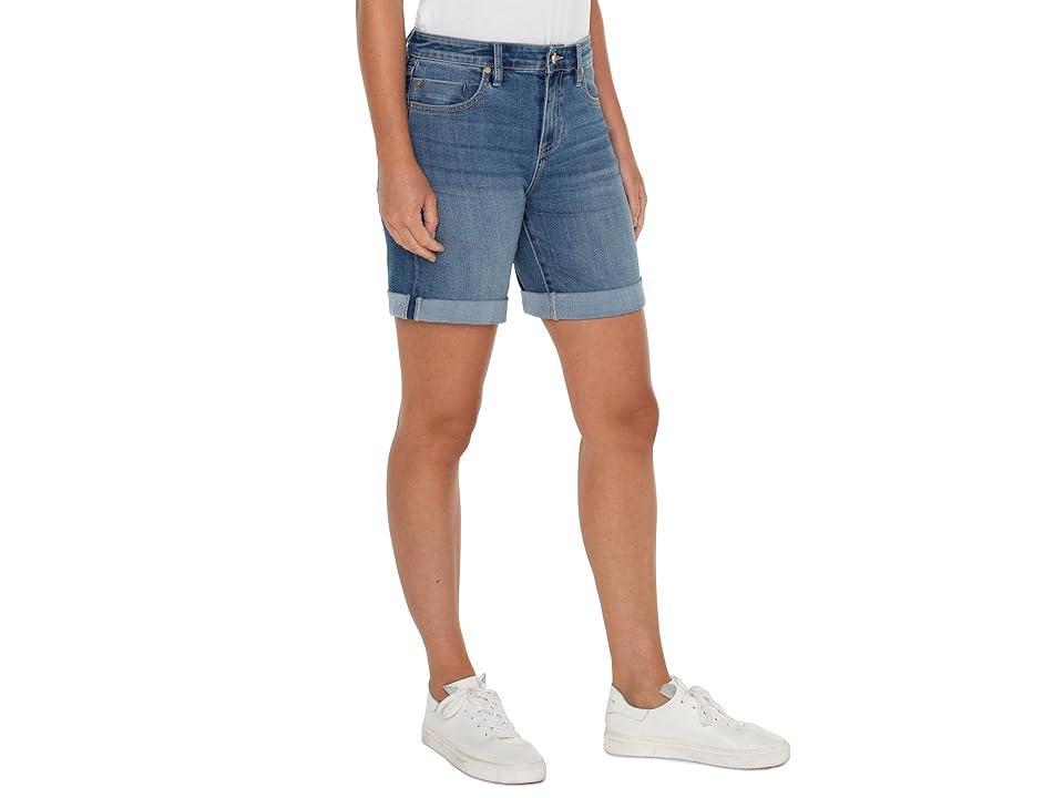 Liverpool Los Angeles Marley Cuffed Girlfriend Denim Shorts Product Image