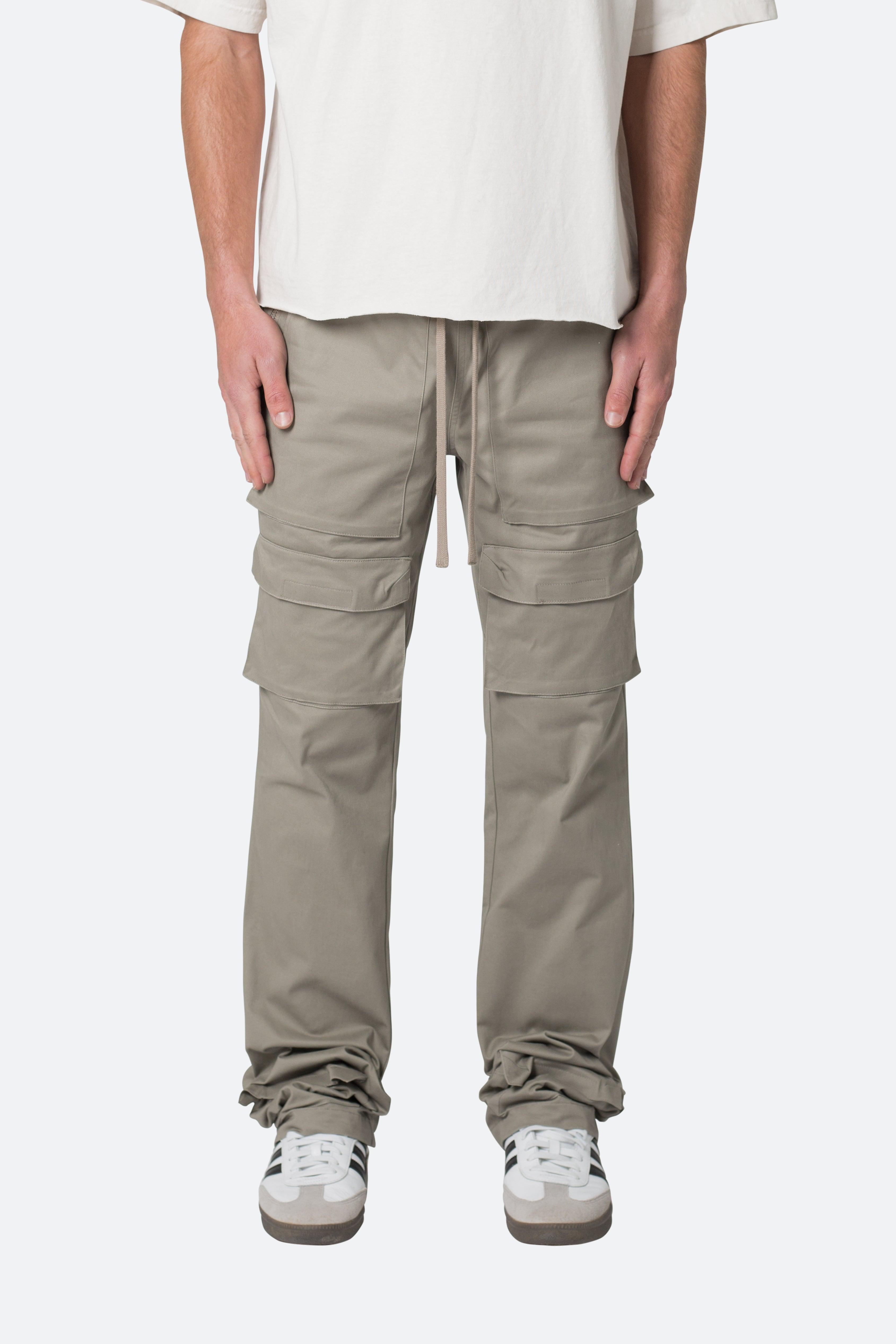 Drawstring Cargo Pants - Grey Product Image