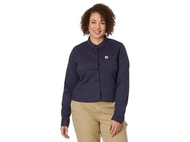 Carhartt Flame-Resistant Force Cotton Hybrid Shirt (Dark ) Women's Clothing Product Image