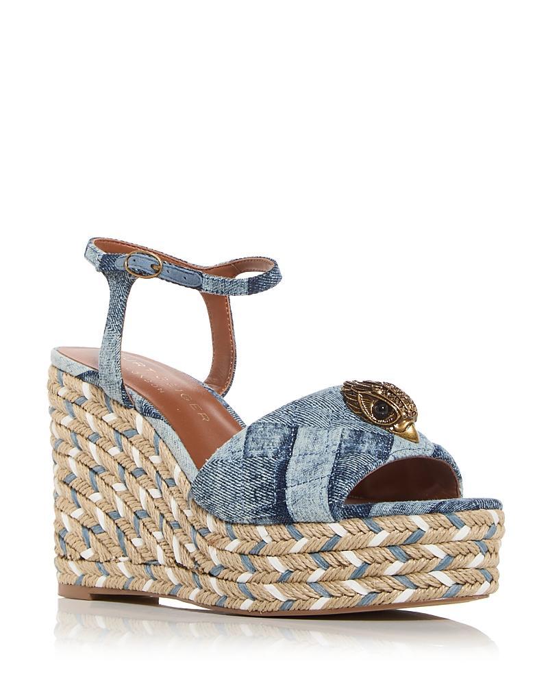 Kurt Geiger London Womens Kensington Wedge Platform Espadrille Sandals Product Image