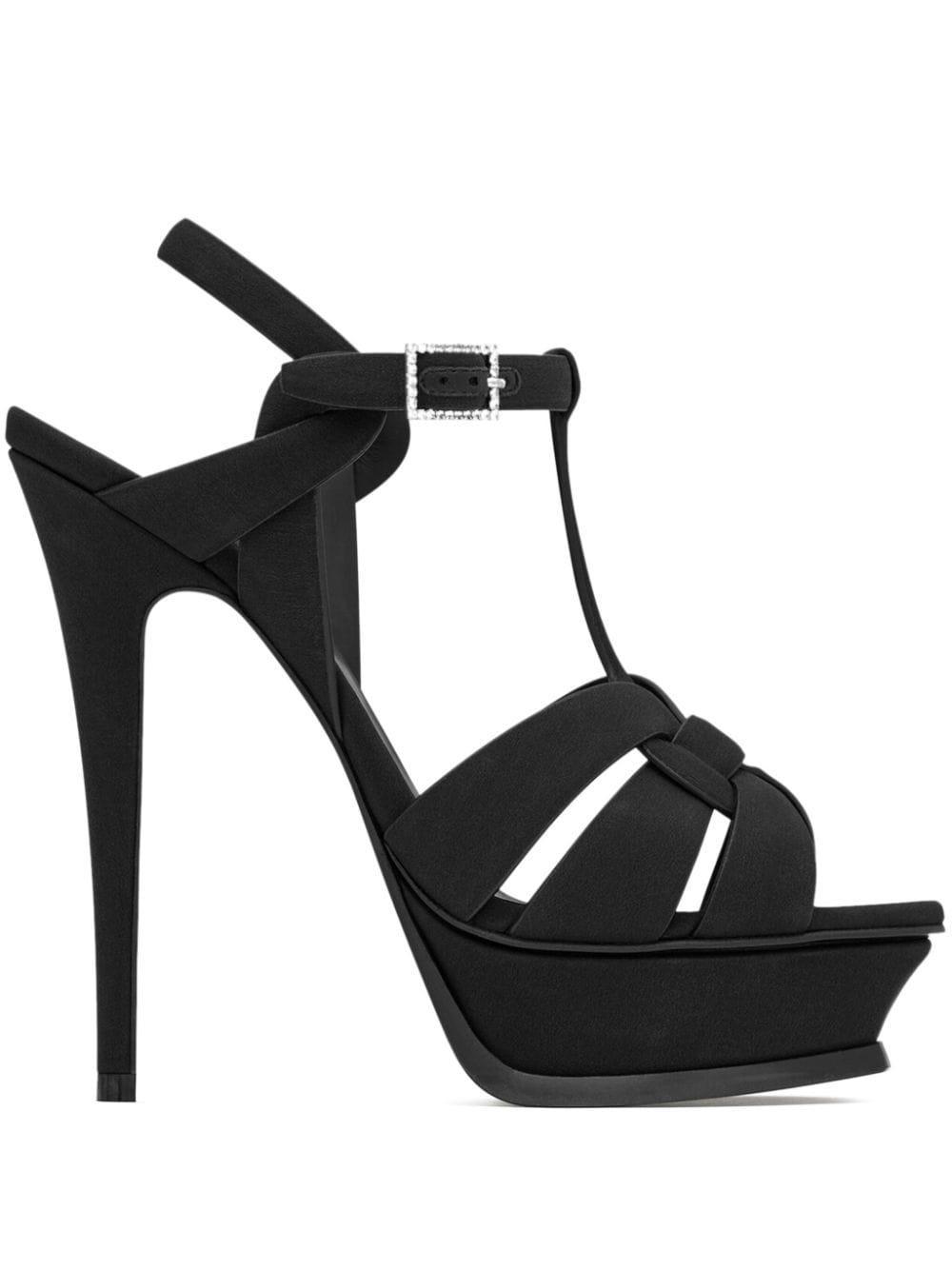 Tribute Leather 105mm Platform Sandals In Black Product Image