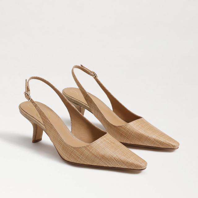 Sam Edelman Bianka Slingback Pump Buff Tan Raffia Product Image