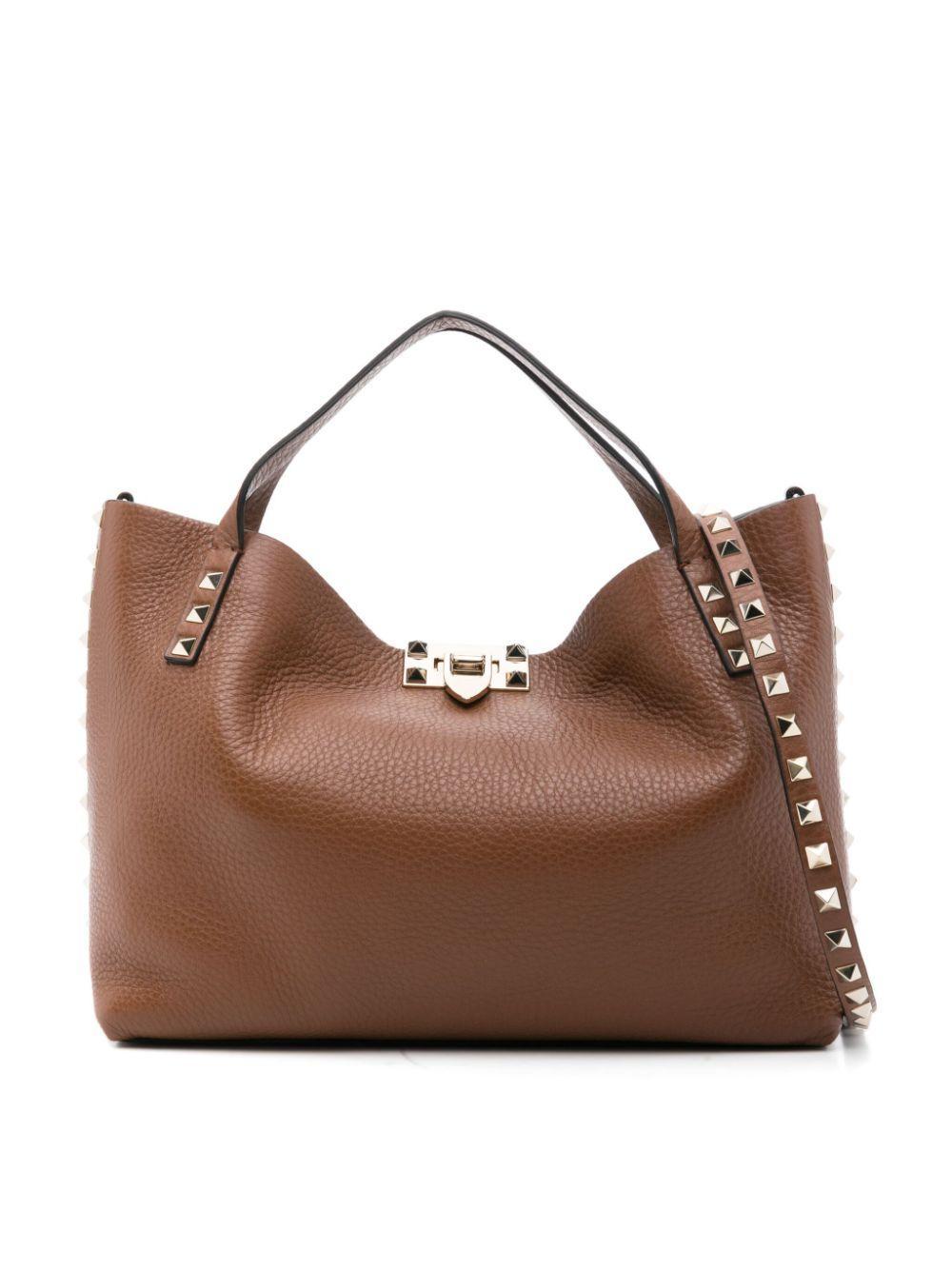 VALENTINO GARAVANI Rockstud Small Leather Tote Bag Product Image