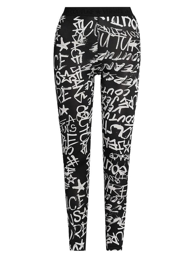 Womens Graffiti Logo Leggings Product Image