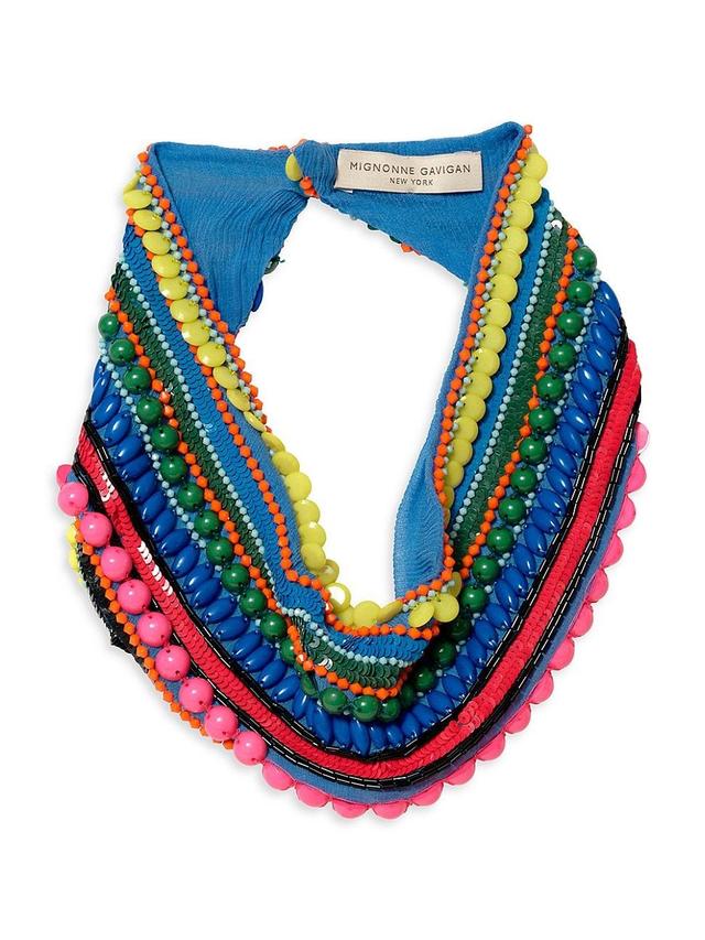 Womens Samira Beaded Silk Chiffon Scarf Necklace Product Image