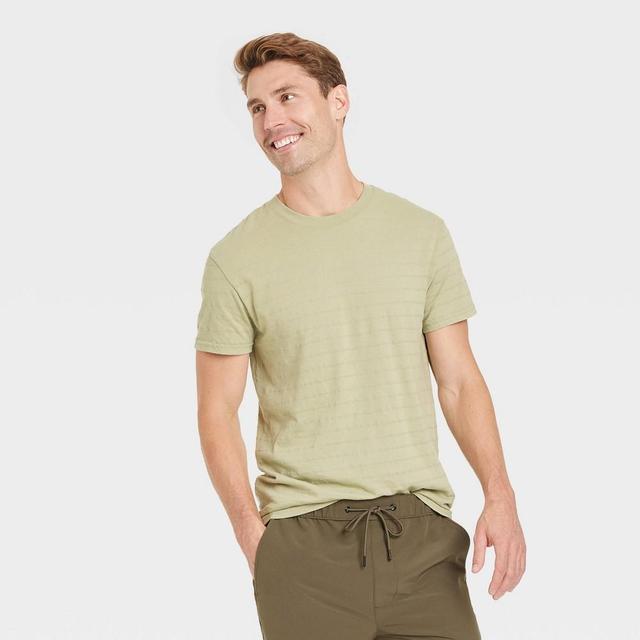 Mens Short Sleeve Crewneck T-Shirt - Goodfellow & Co Sage M Product Image