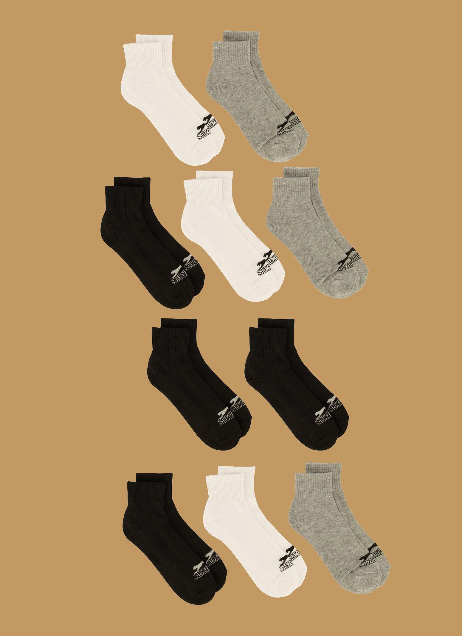 Mens Cushioned Quarter Socks 10 Pack Male Product Image