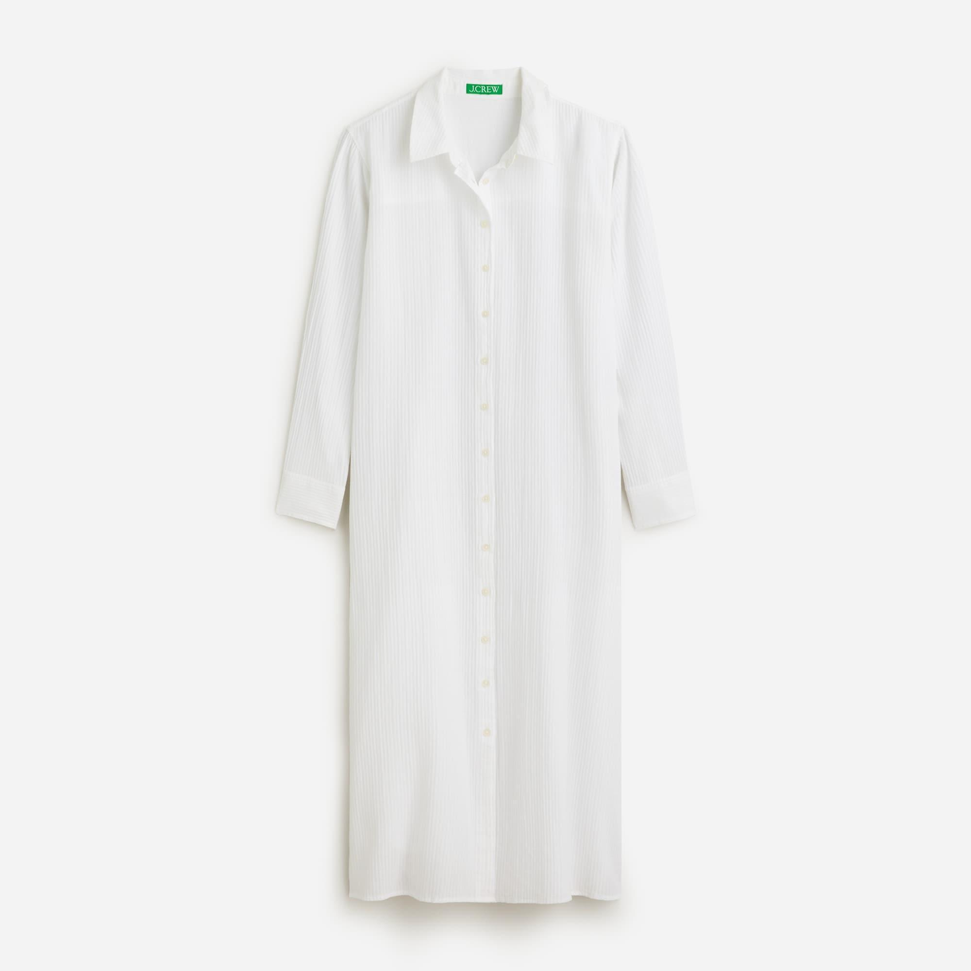 Long beach shirt in airy gauze Product Image