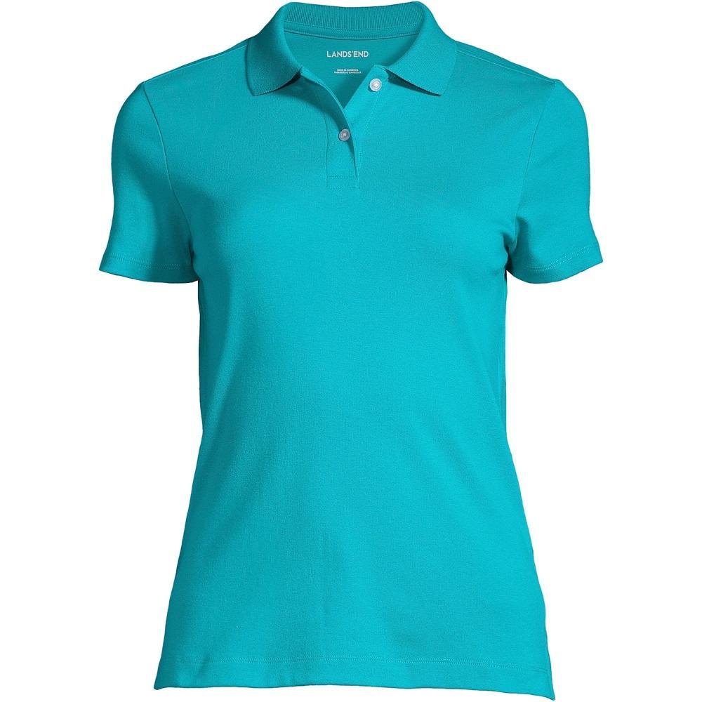 Womens Lands End School Uniform Short Sleeve Interlock Polo Shirt Product Image