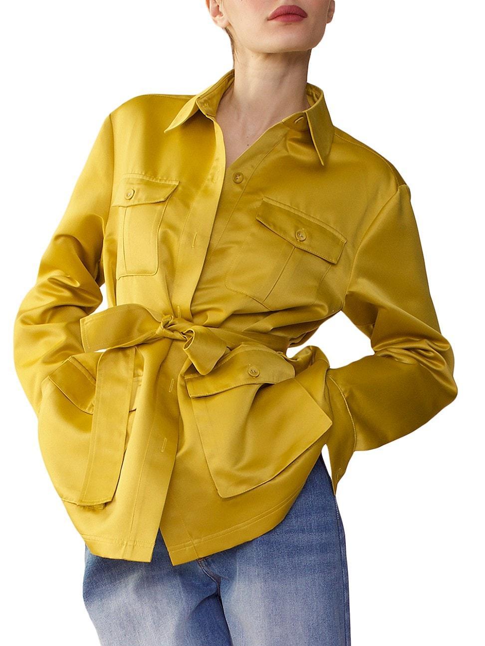 Womens Satin Safari Jacket Product Image