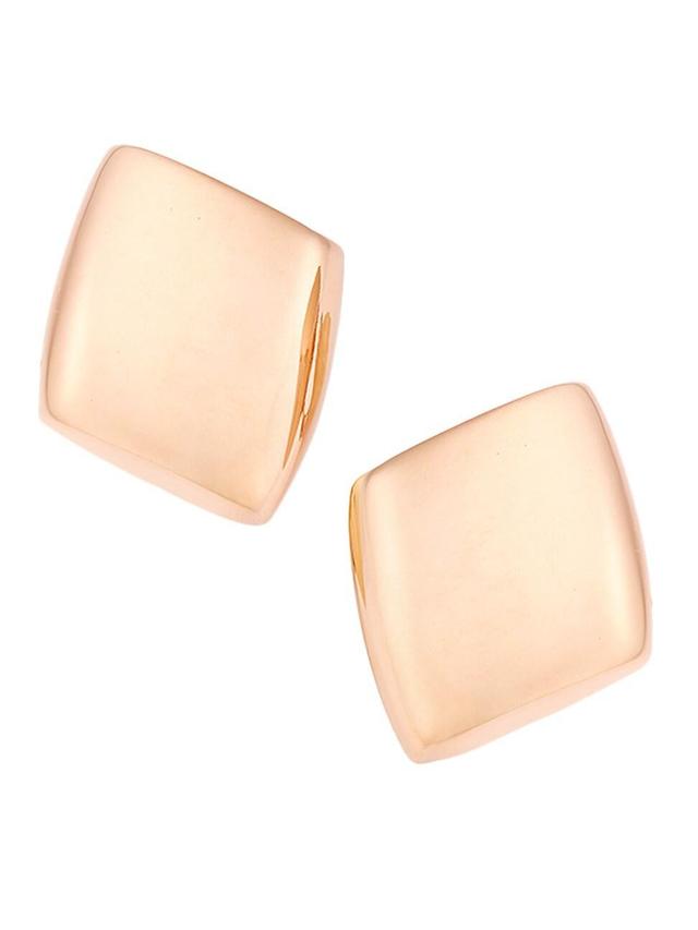Womens Plateau 18K Rose Gold Large Clip-On Earrings Product Image