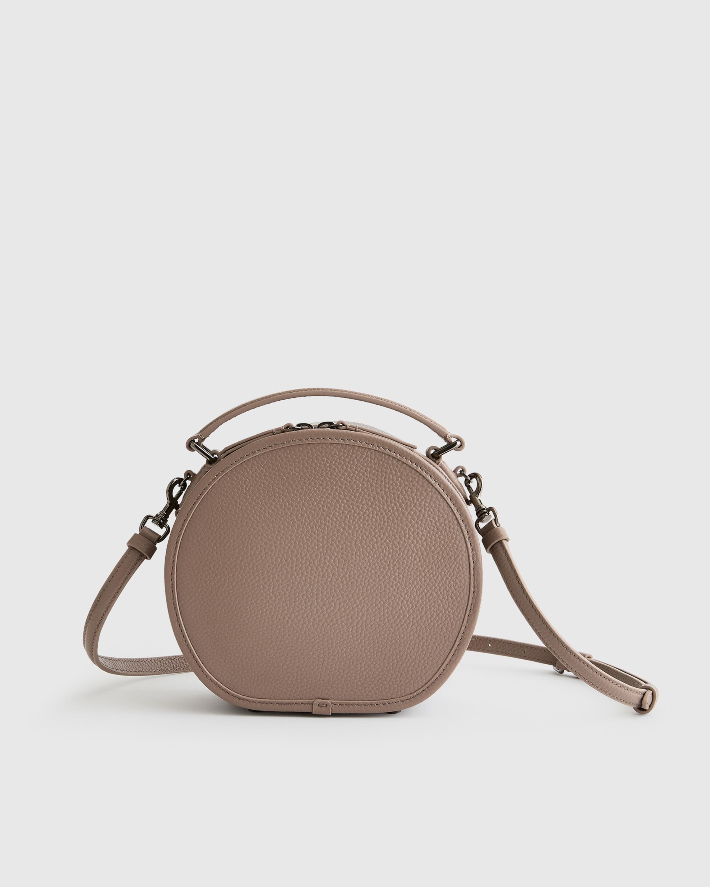 Italian Leather Top Handle Circle Bag Product Image