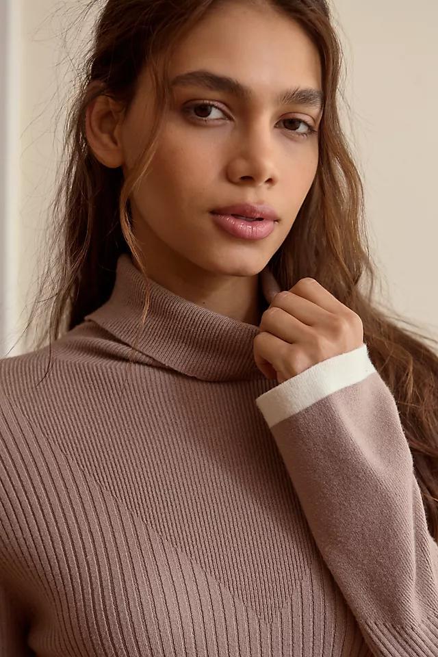 Varley Ravena Rib-Knit Turtleneck Sweater Product Image