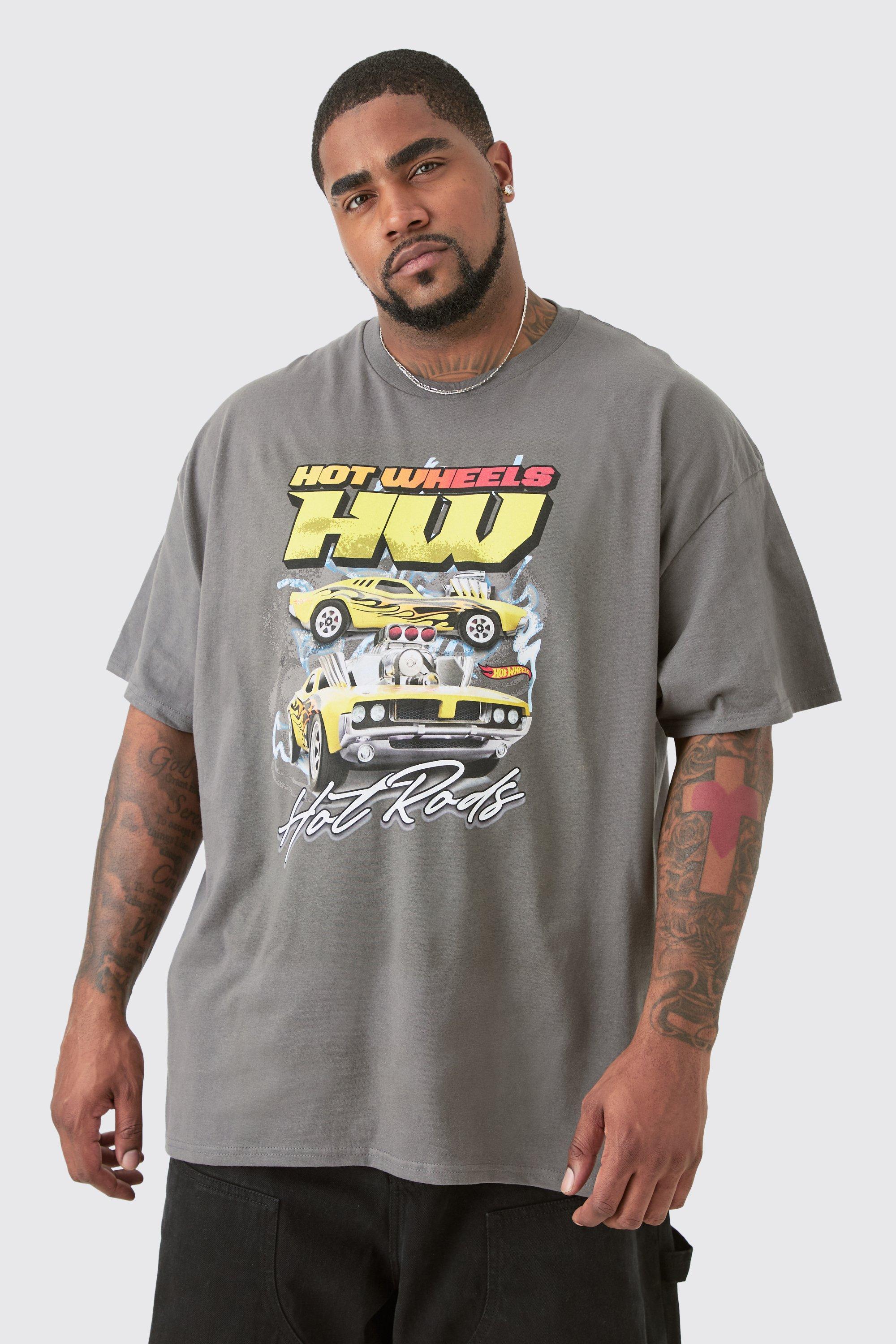 Plus Hot Wheels License Print T-shirt | boohooMAN USA Product Image