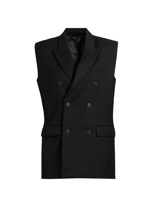 Womens Double-Breasted Wool Vest Product Image