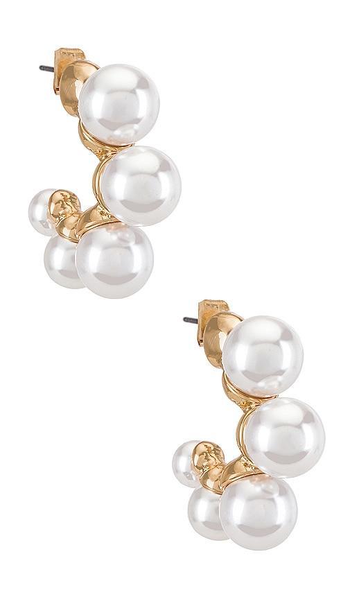 Large Pearl Mini Hoops Ettika Product Image