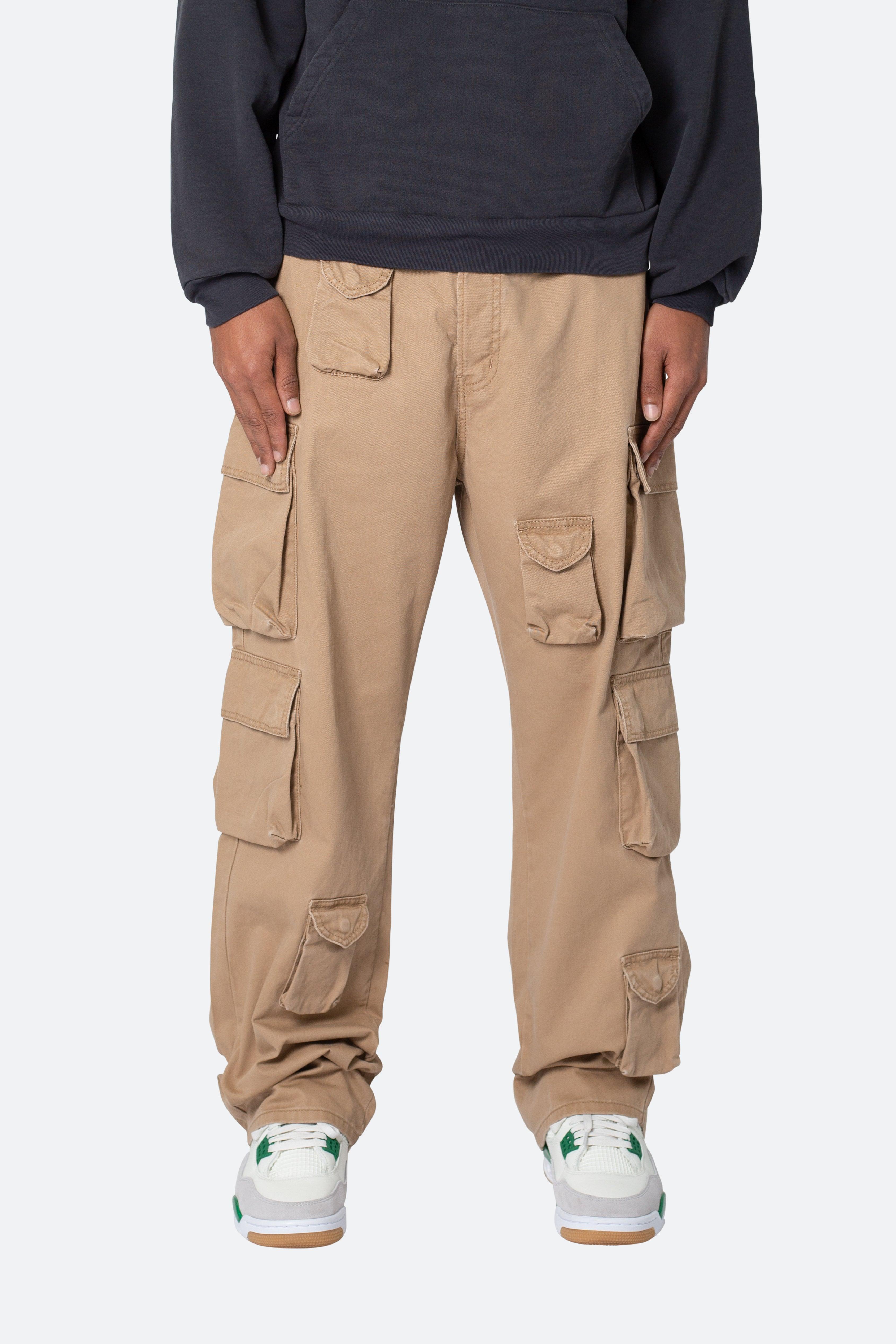 Baggy Cargo Pants - Khaki Product Image