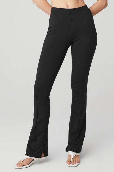 High-Waist Zip It Flare Legging - Black Product Image