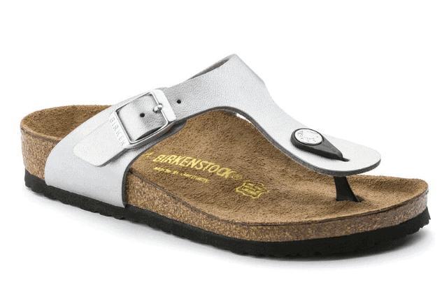 Birkenstock Gizeh Silver Birko-Flor Regular Width Product Image