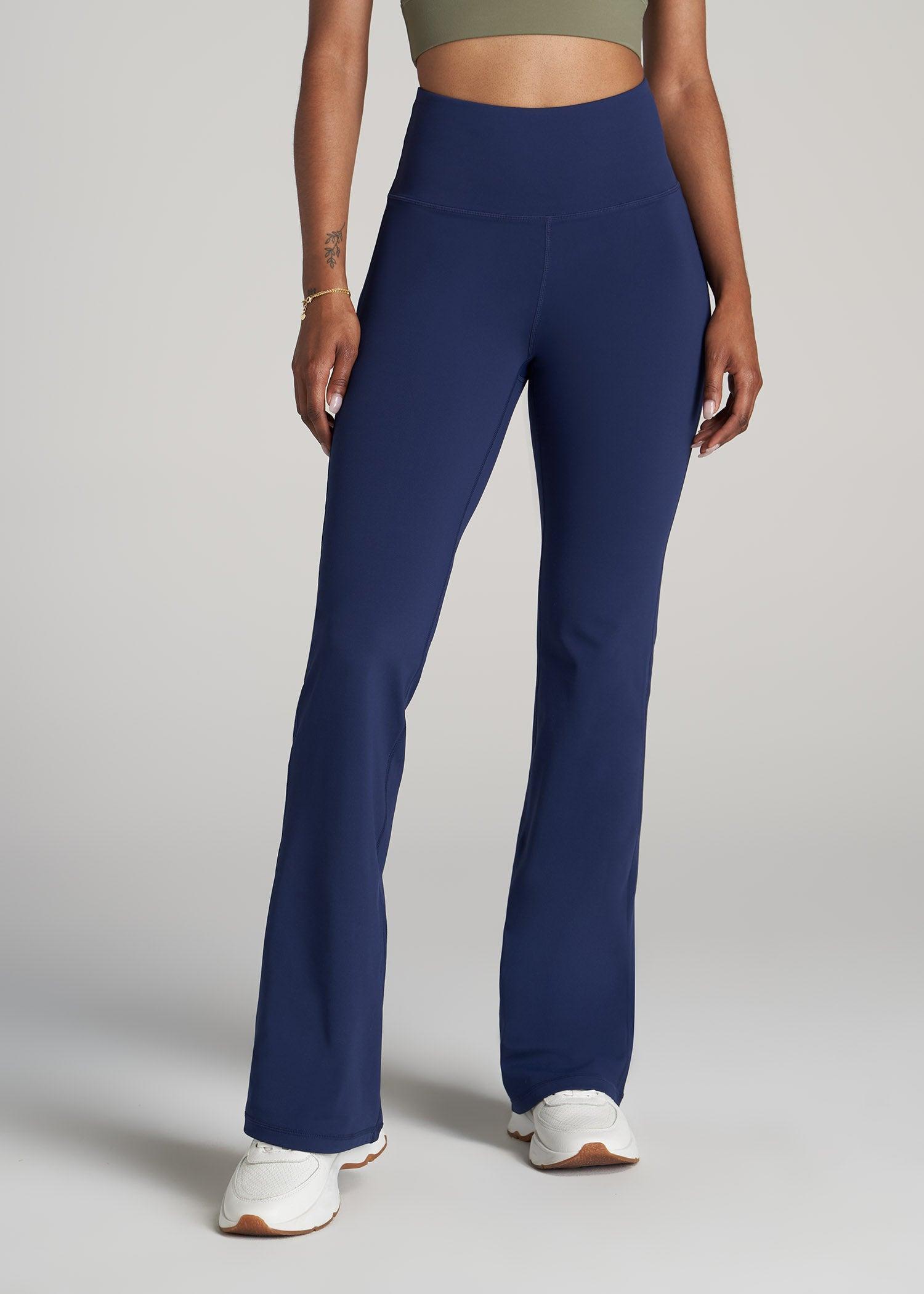 AT Balance Open-Bottom Women's Tall Yoga Pants in Midnight Blue Product Image