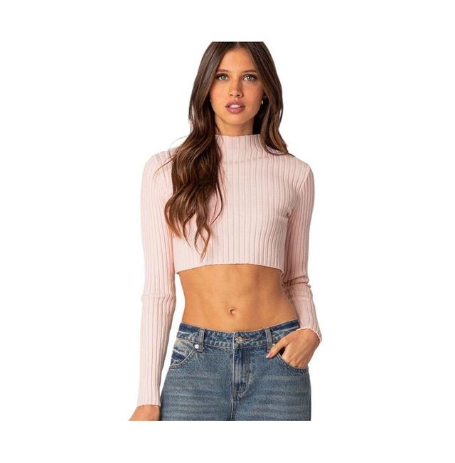 EDIKTED Dolly Rib Crop Sweater Product Image