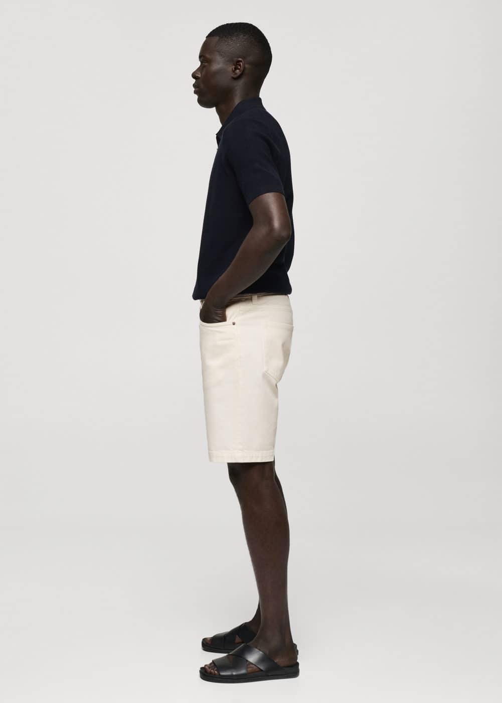 MANGO MAN - Regular-fit denim bermuda shorts off whiteMen Product Image