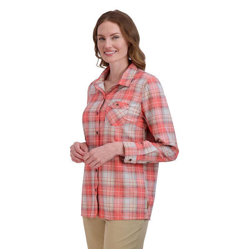 Womens ZeroXposur Annecy Breezy Plaid Shirt Pink Tart product image