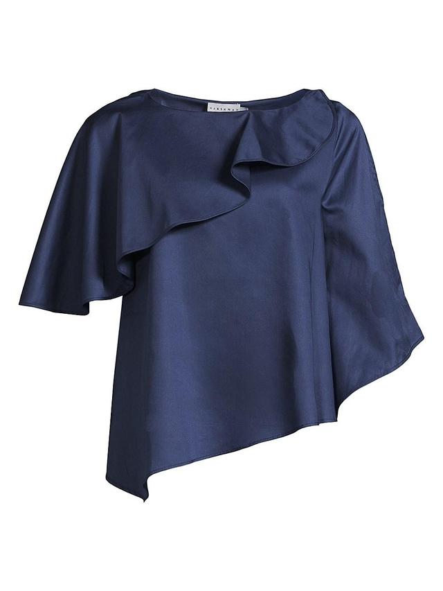 Womens Tatyana Asymmetric Ruffled Blouse Product Image