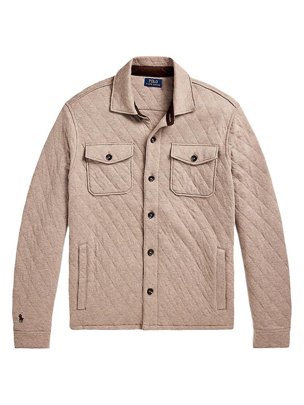 Mens Quilted Cotton Double-Knit Jersey Jacket product image